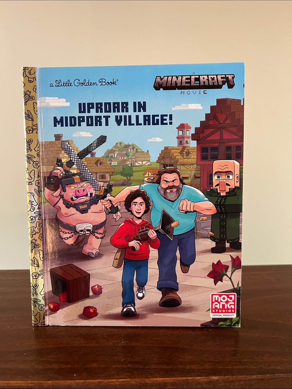 Minecraft Movie: Uproar in Midport Village - Blue Hardcover Little Golden Book
